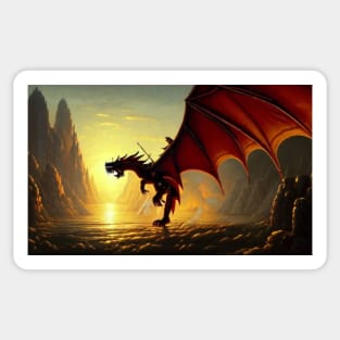 Outspread Dragon Sticker